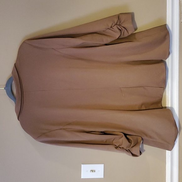 ModCloth Fine and Sandy Blazer in Khaki (Tan) One Button 3/4 Sleeves Size 4X - Picture 4 of 12